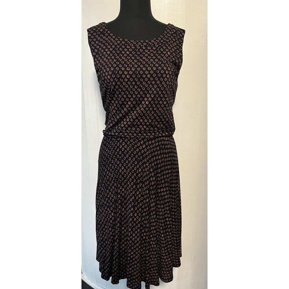 LOFT Sleeveless Fit & Flare Dress Size Medium Print